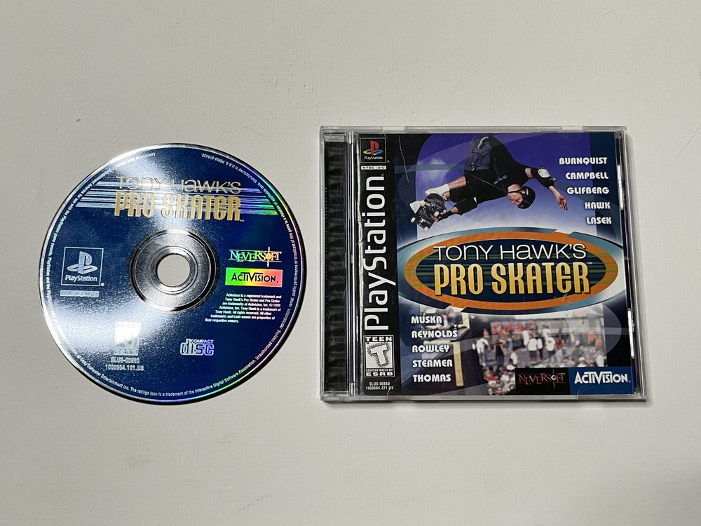 Tony Hawk's Pro Skater (Sony PlayStation 1, 1999) PS1 Complete W/ Manual CIB
