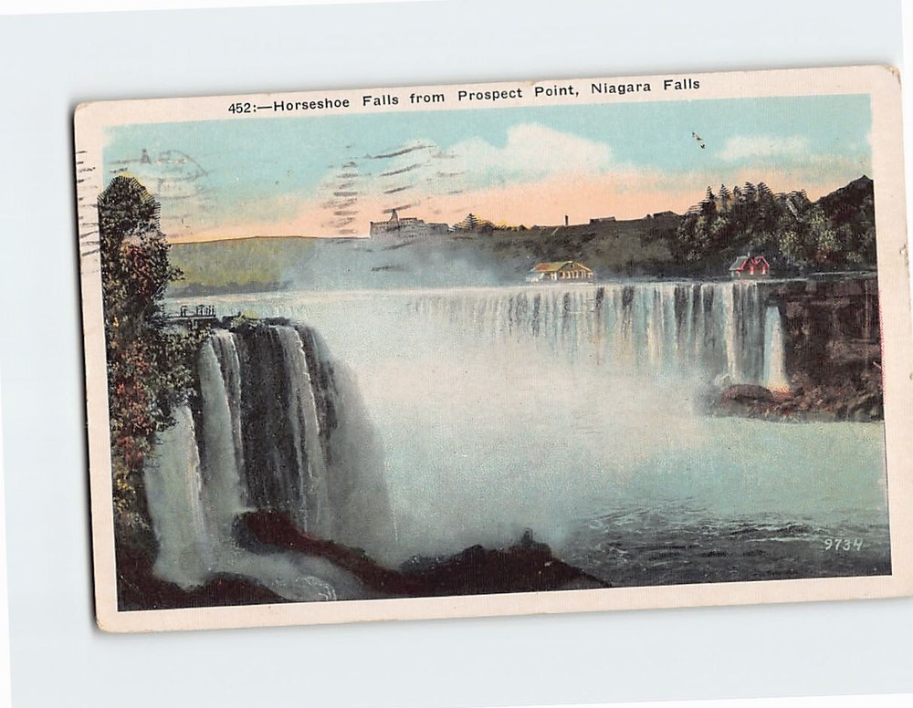 Postcard Horseshoe Falls from Prospect Point, Niagara Falls, Canada