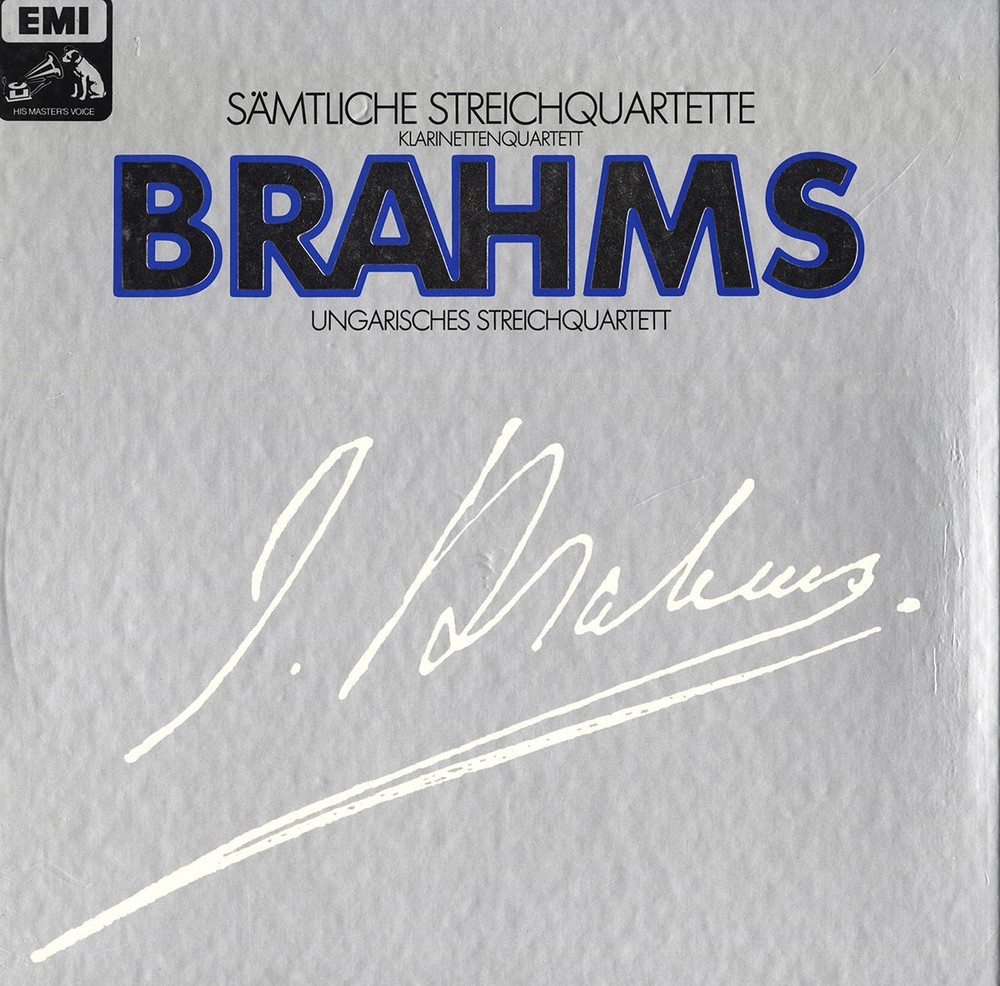 3LP Box BRAHMS Complete String Quartets Clarinet Quintet HUNGARIAN QUARTET EMI