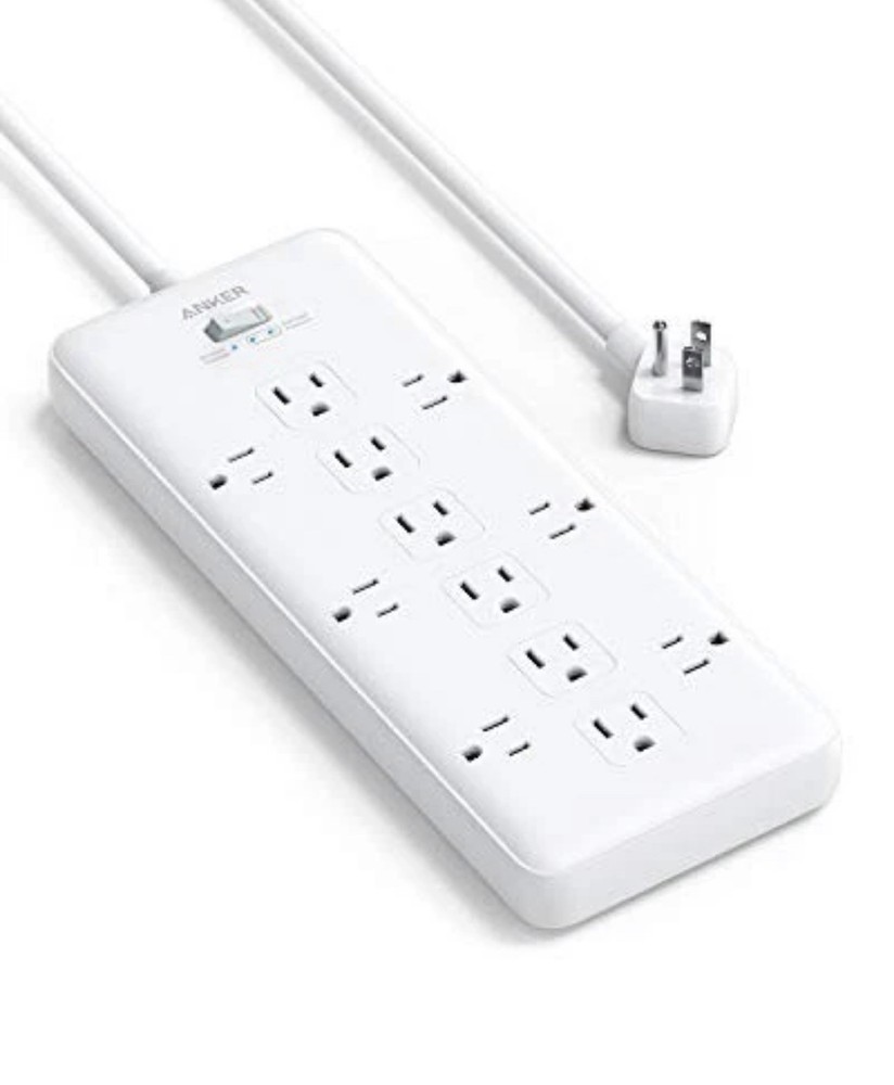 Anker Power Strip Surge Protector (2 × 4000 Joules), PowerExtend Strip 12