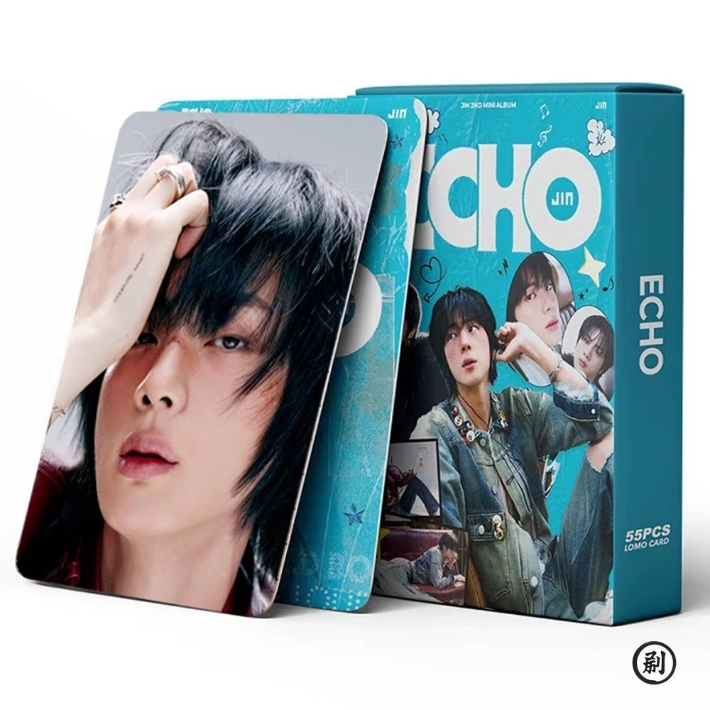 55PCS Kpop Jin  BTS World Tour Merch ECHO Photocard Lomo Card HD Photo Pictures