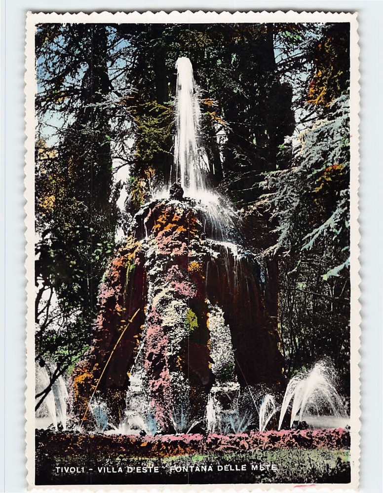Postcard Villa D Este Fontana Delle Mete Tivoli Italy