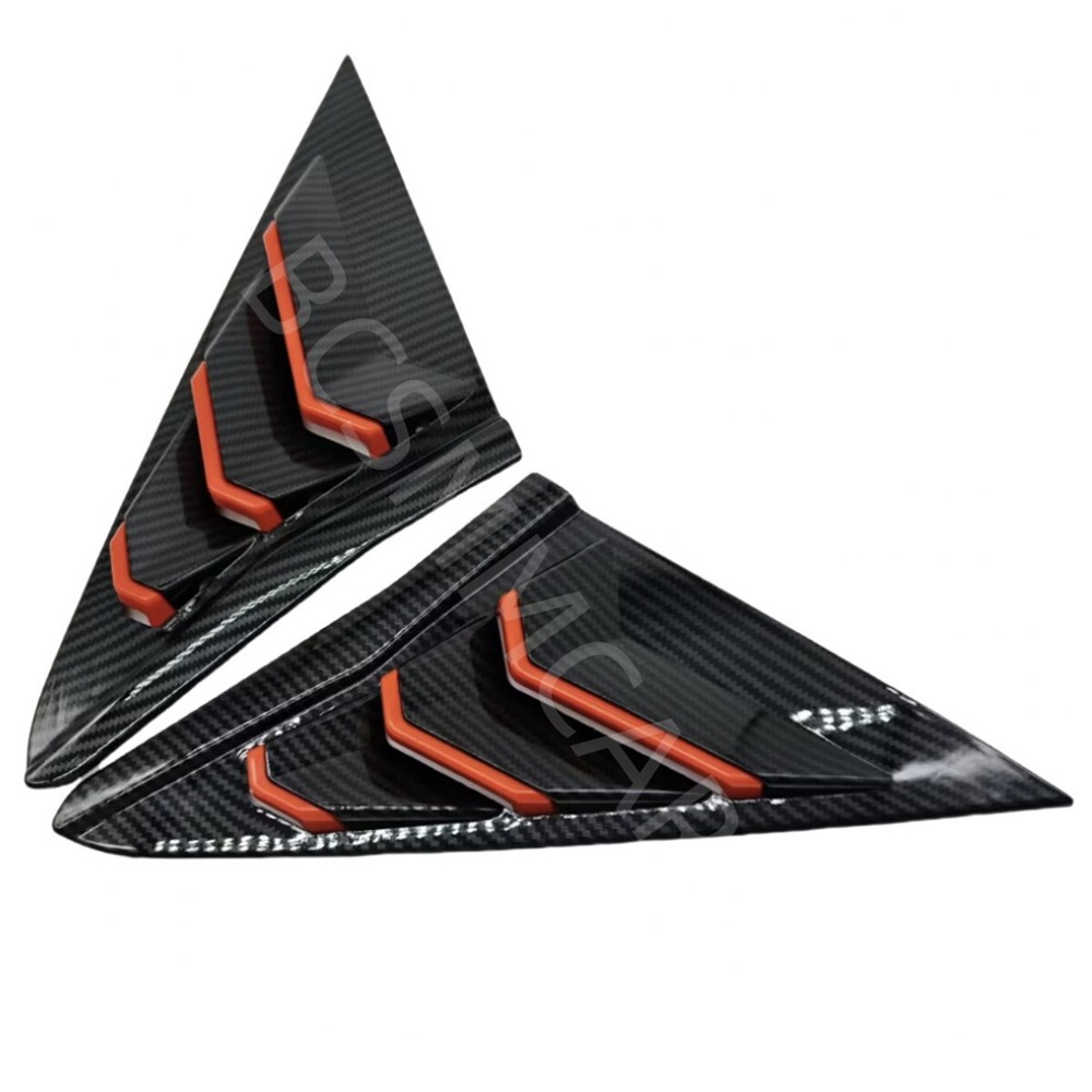 Fit For Honda Civic Hatchback 2016-202 Side Quarter Window Vent Louver Cover 2PC