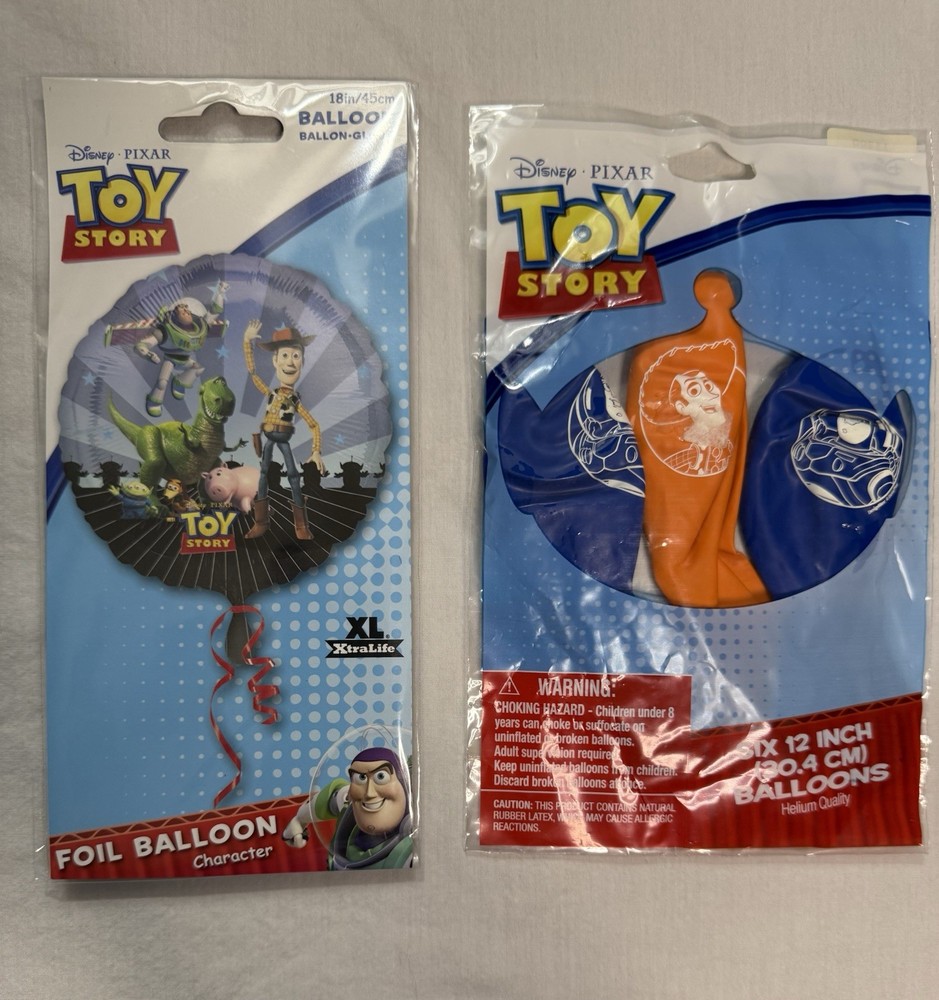 New Disney Pixar Toy Story Vintage Party Balloons Buzz Lightyear Woody