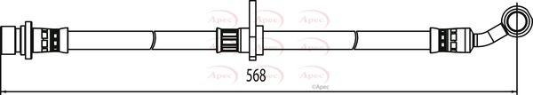 APEC HOS3995 Brake Hose Tube Pipe Front Left N/S Passenger Side Fits Honda Civic