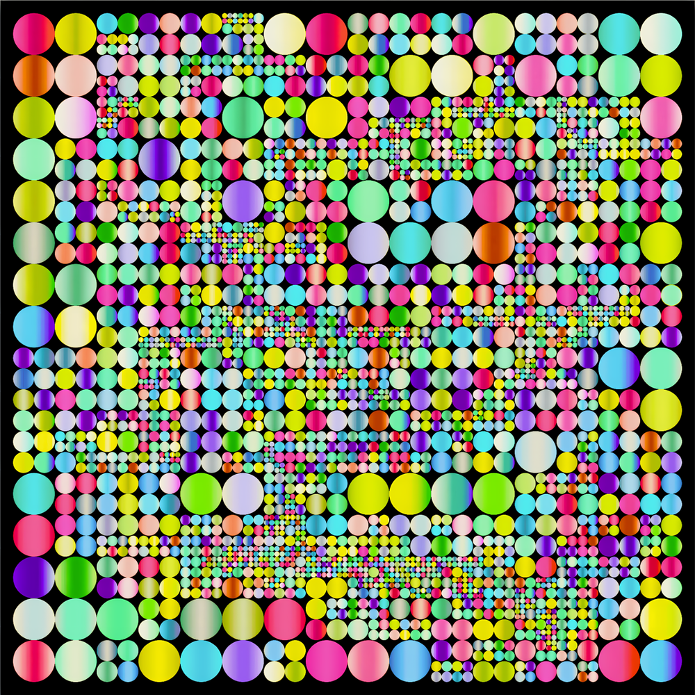 Abstract Gradient Circle Glass Wall Art Print 12x12 Inches-image