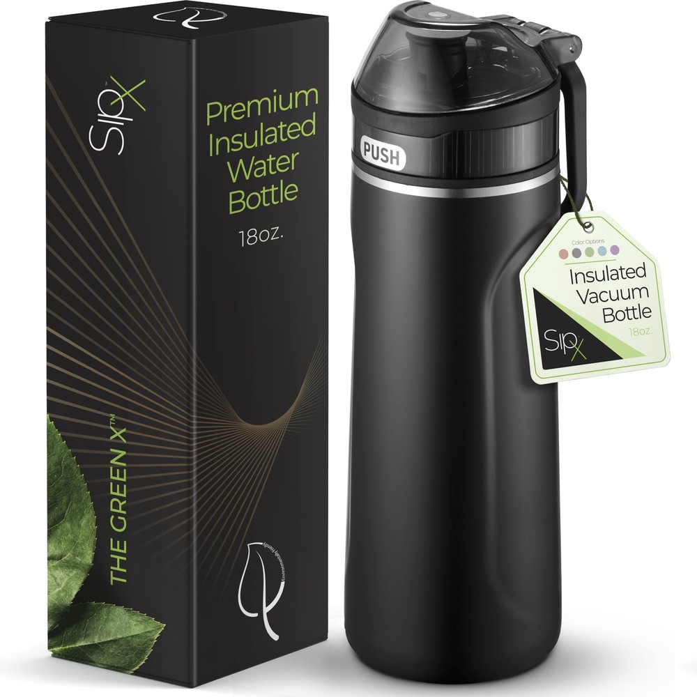 18oz Triple Insulated BPA-Free Stainless Steel Water Bottle with Straw Lid