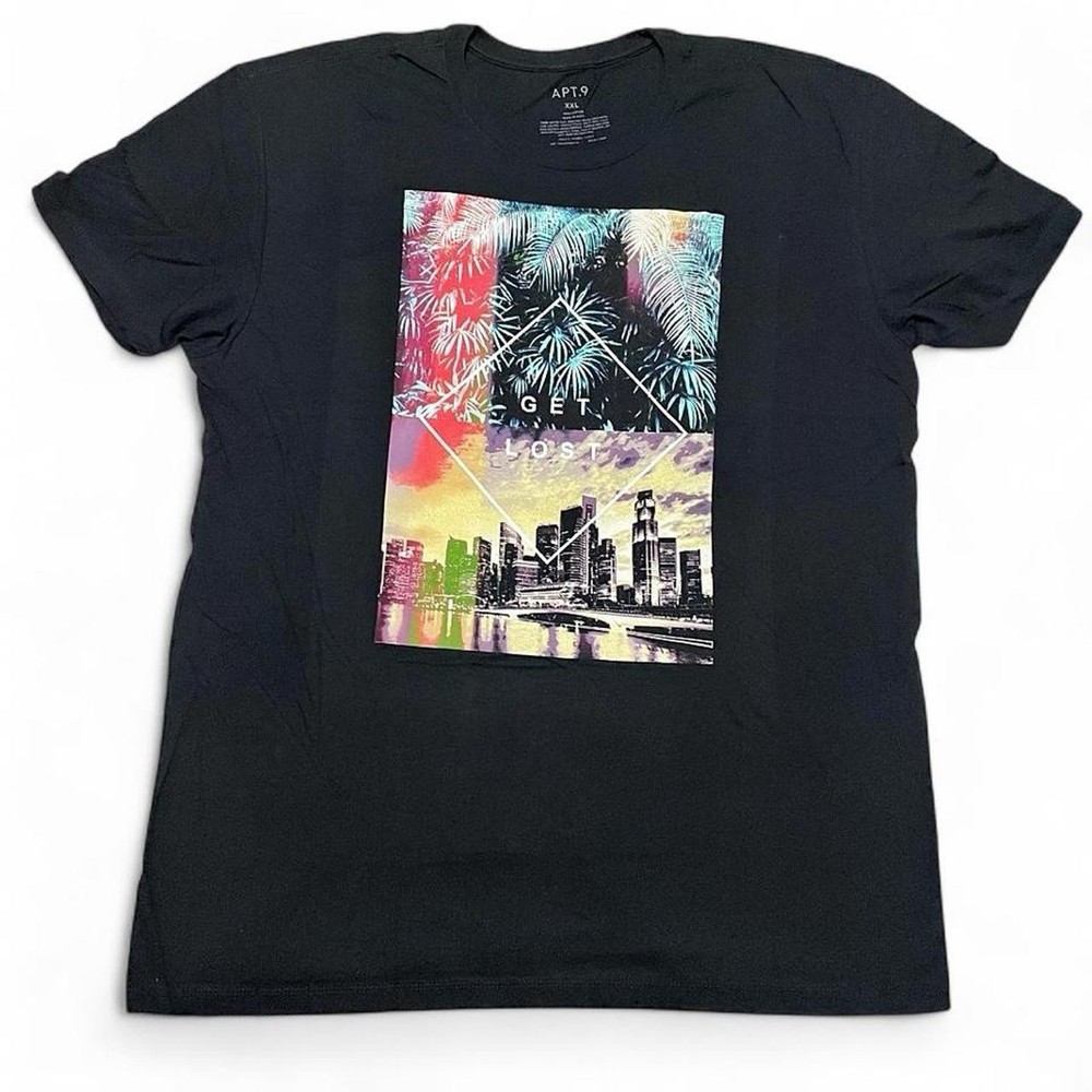 Apt. 9 Black Graphic T-Shirt 