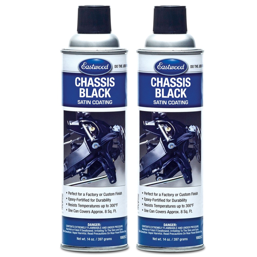 Eastwood Chassis Black Satin Frame Aerosol Spray Paint 14 oz  2 Pack