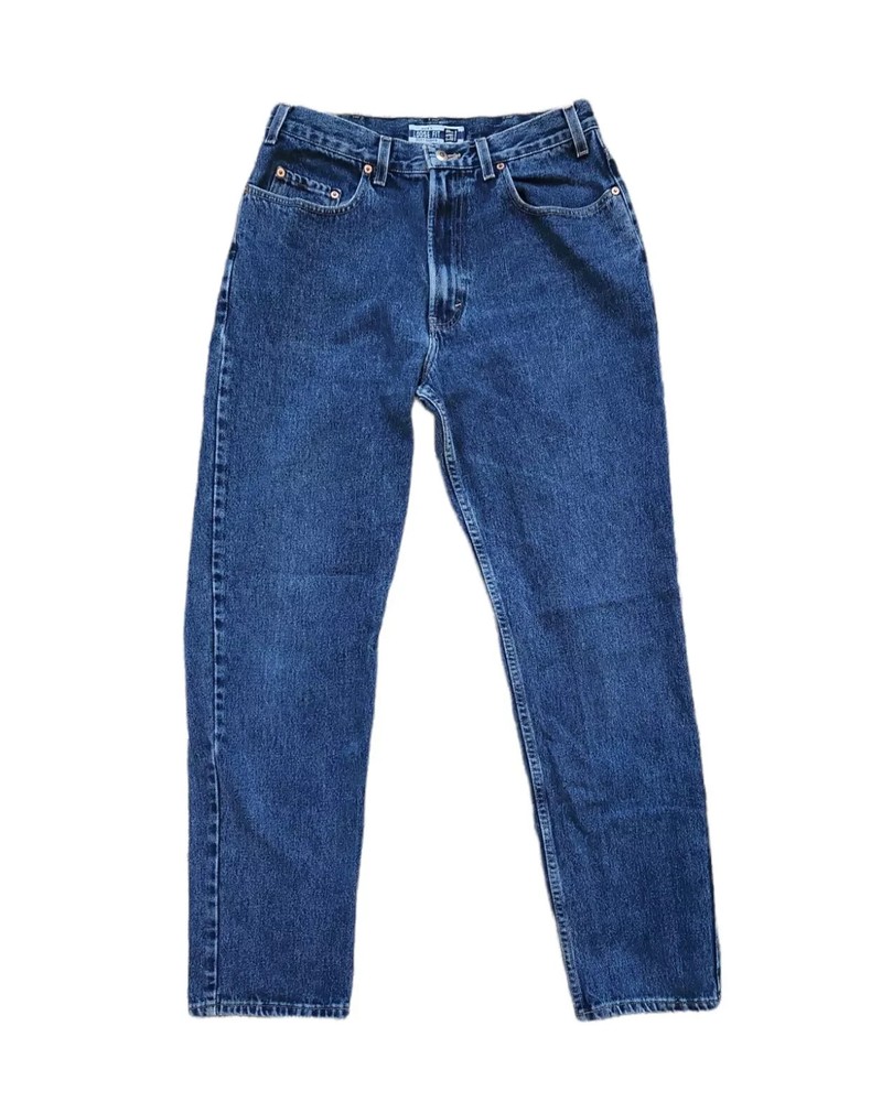 VINTAGE Gap Jeans Mens 34x32 Blue Loose Straight Fit Wide Leg Baggy Dark 90s Y2K