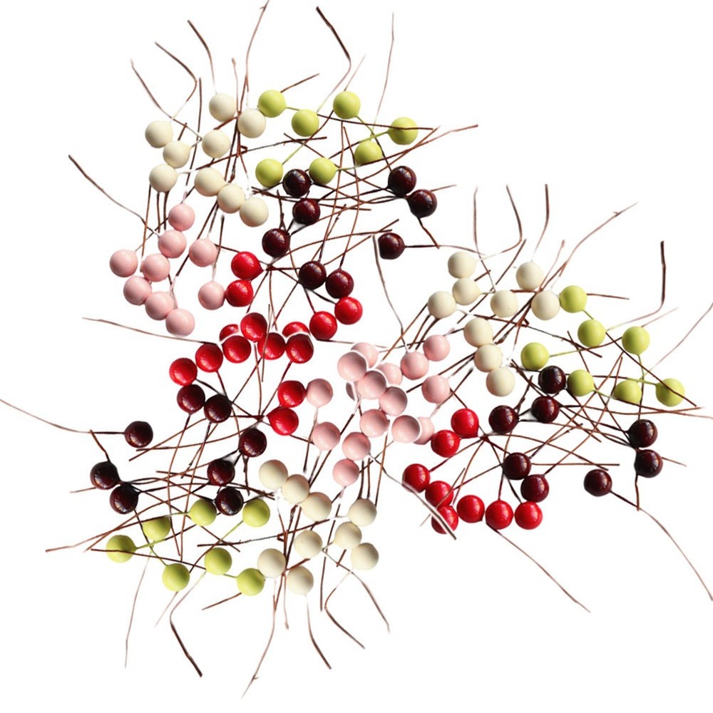 140pcs Artificial Holly Berries Christmas Berry Fruit Berry Picks for Holiday