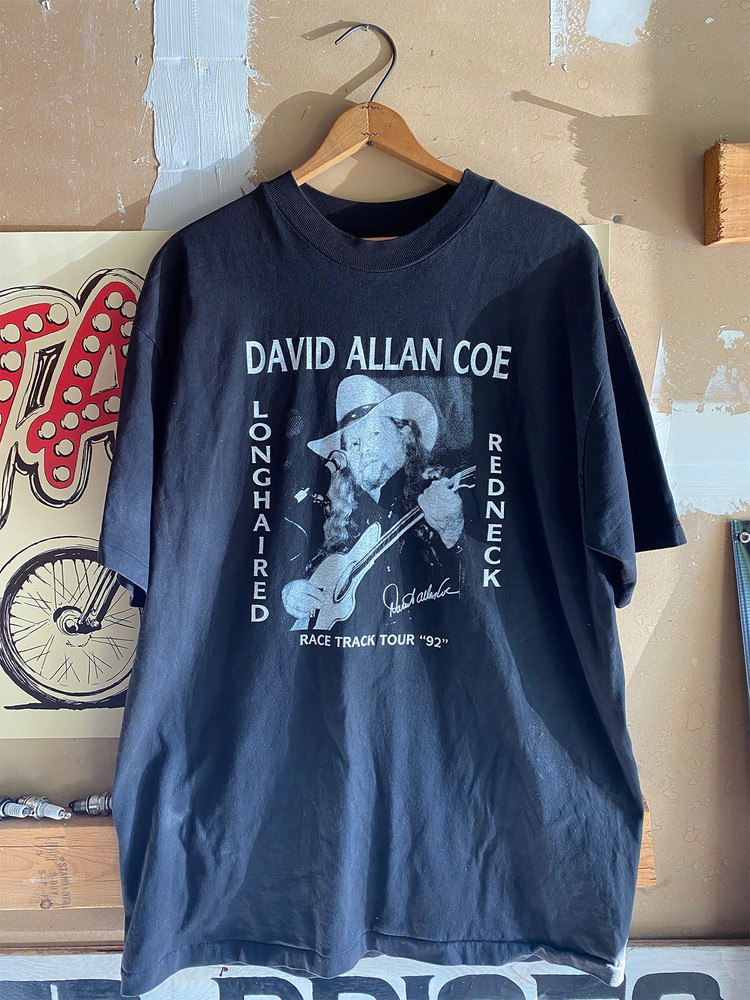 David Allan Coe  shirt Black Shirt Cotton Men  Size S-4XL GO92