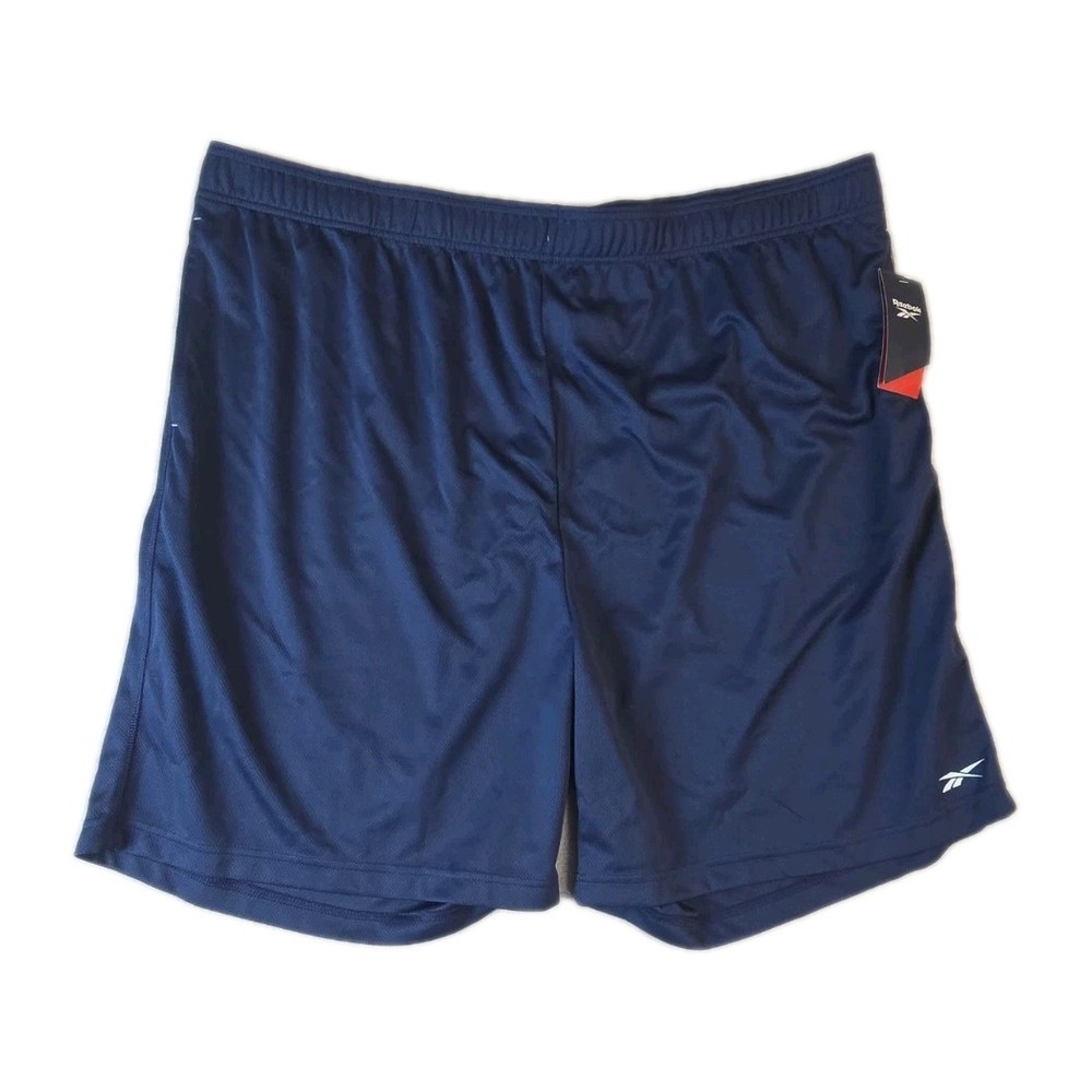 Reebok Shorts Men's Performance Athletic Navy Blue 3XL Pockets NWT