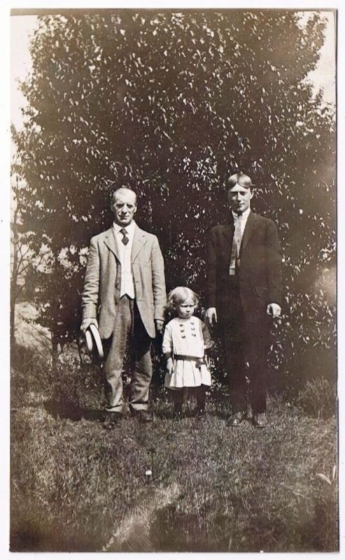 RPPC Postcard Father Son Child Early 20th Century Dated 1913