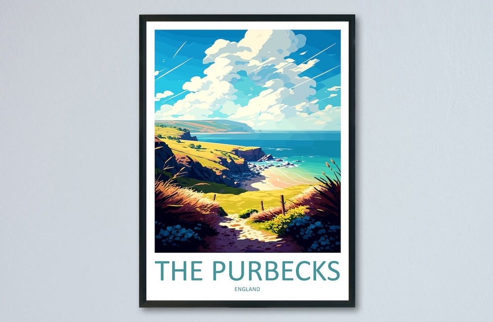The Purbecks Travel Print Wall Art The Purbecks Wall Hanging Home Dcor The