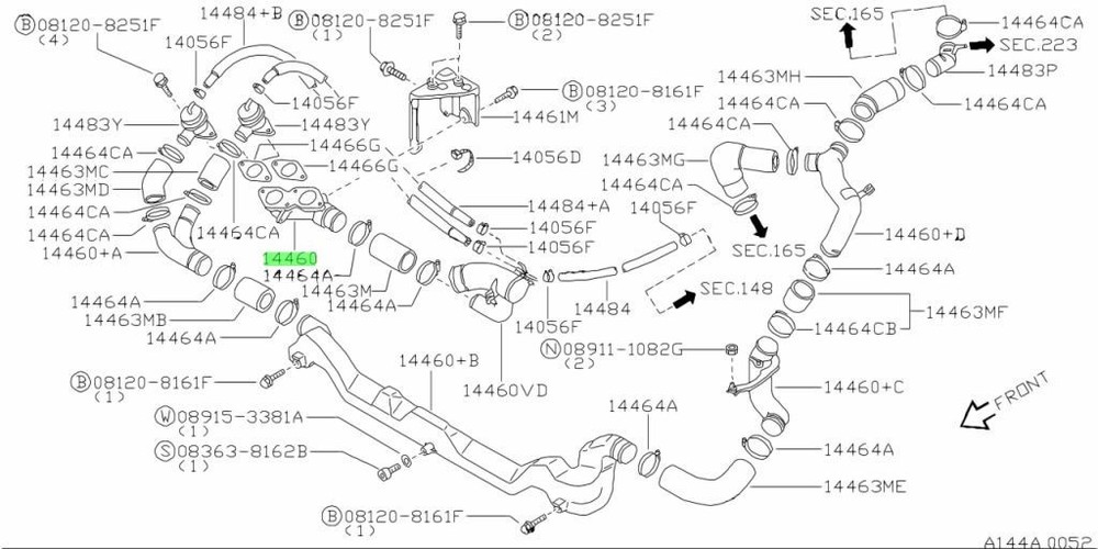 Tube Assembly, Inlet For: Skyline R33 GTR BCNR33 95-98