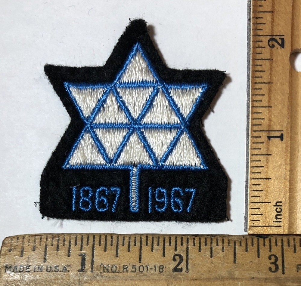 Vintage Canada Centennial 1867 1967 Logo Felt Patch Travel Souvenir