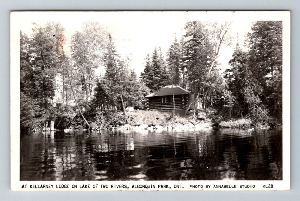 Canada- Algonquin Park Lake Of Two Rivers Killarney Lodge Vintage c1953 Postcard