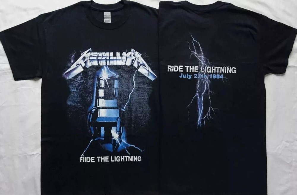Metallica T-Shirt Ride The Lightning Tee Mens Black New Tshirt