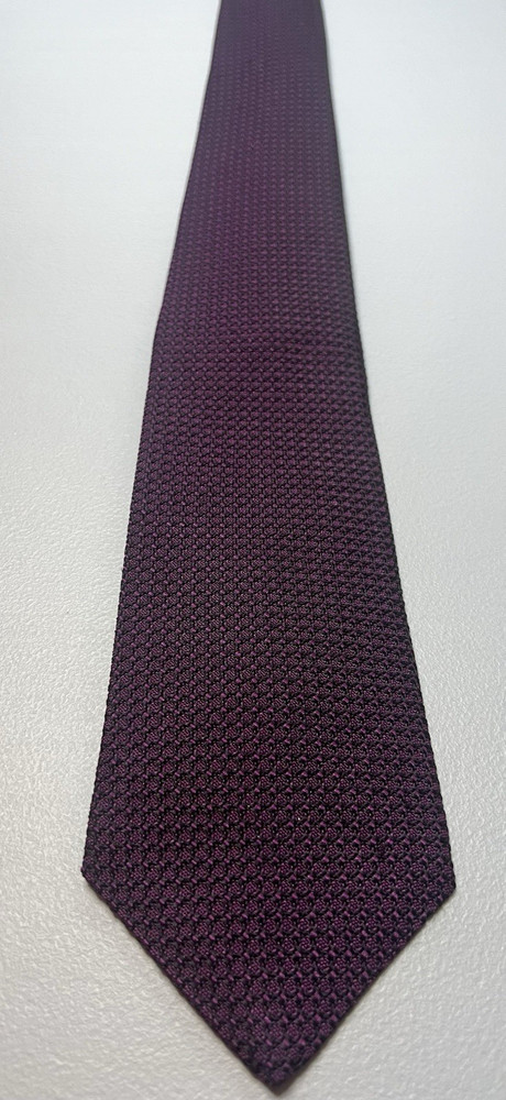 Turnbull & Asser Men's Purple Woven Silk Textured Classic Width Tie