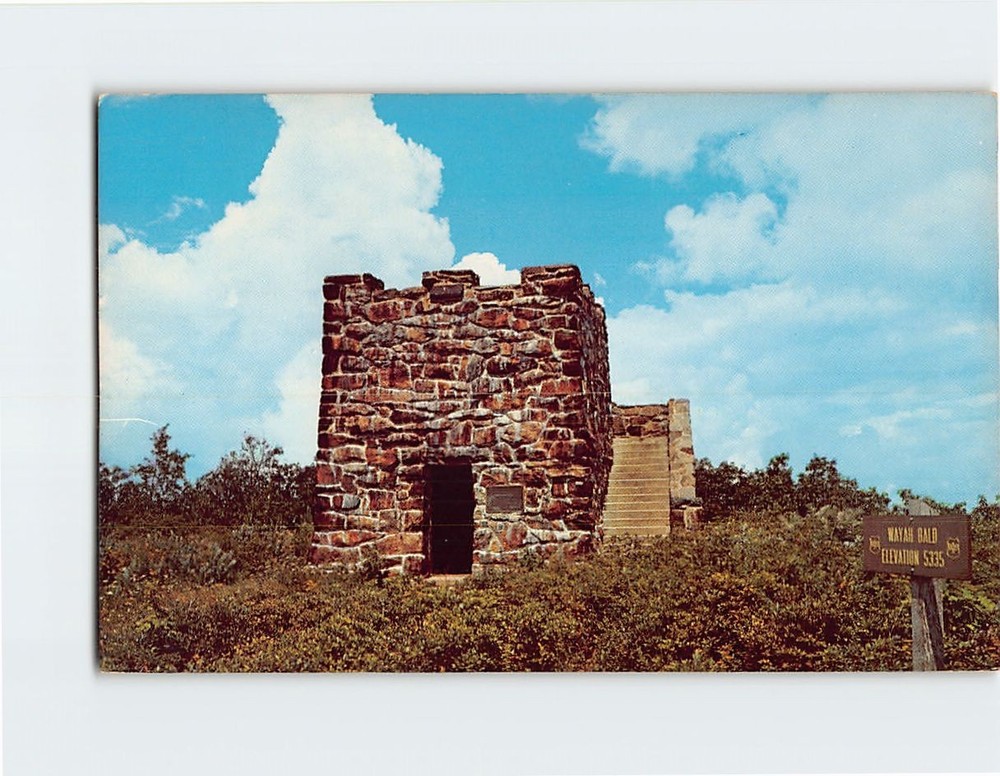 Postcard Tower Atop Wayah Bald Franklin North Carolina USA