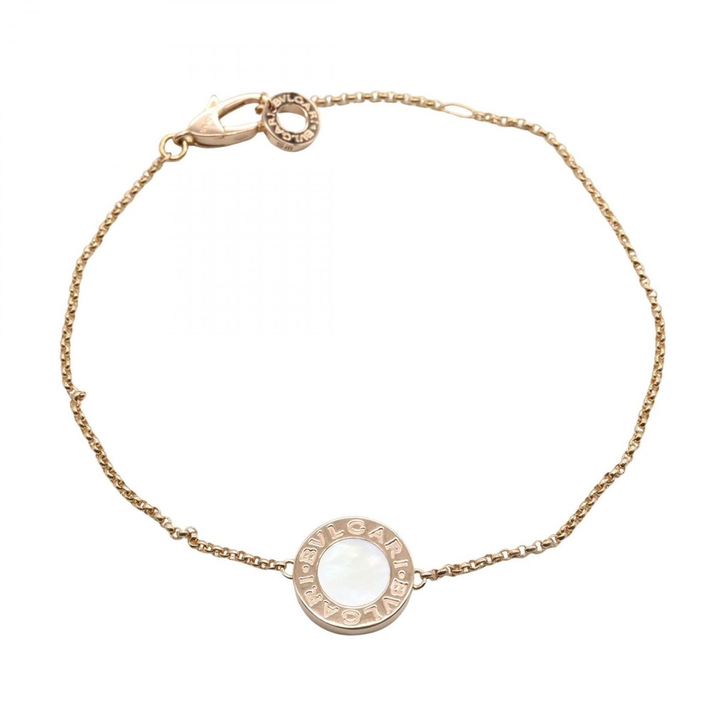 BVLGARI BVLGARI chain Bracelet 18cm Mother of Pearl 18K Rose Gold used women