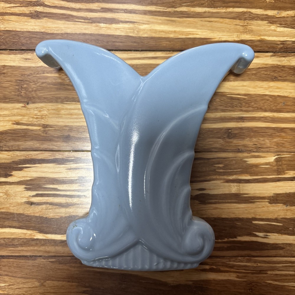 Vintage Abingdon Art Deco Vase USA Pottery #512 Ceramic Flower Light Blue