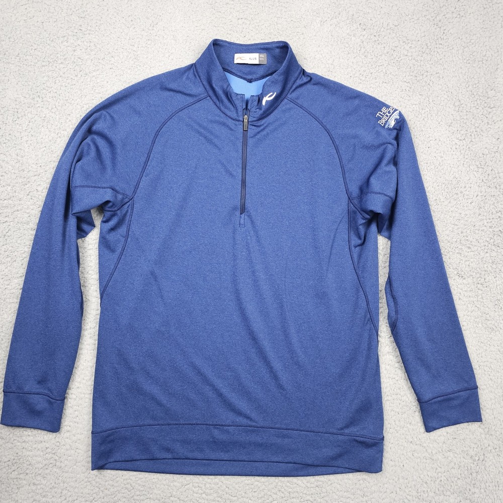 KJUS Pullover Mens Large Blue Keano Half Zip Golf Performance Lightweight