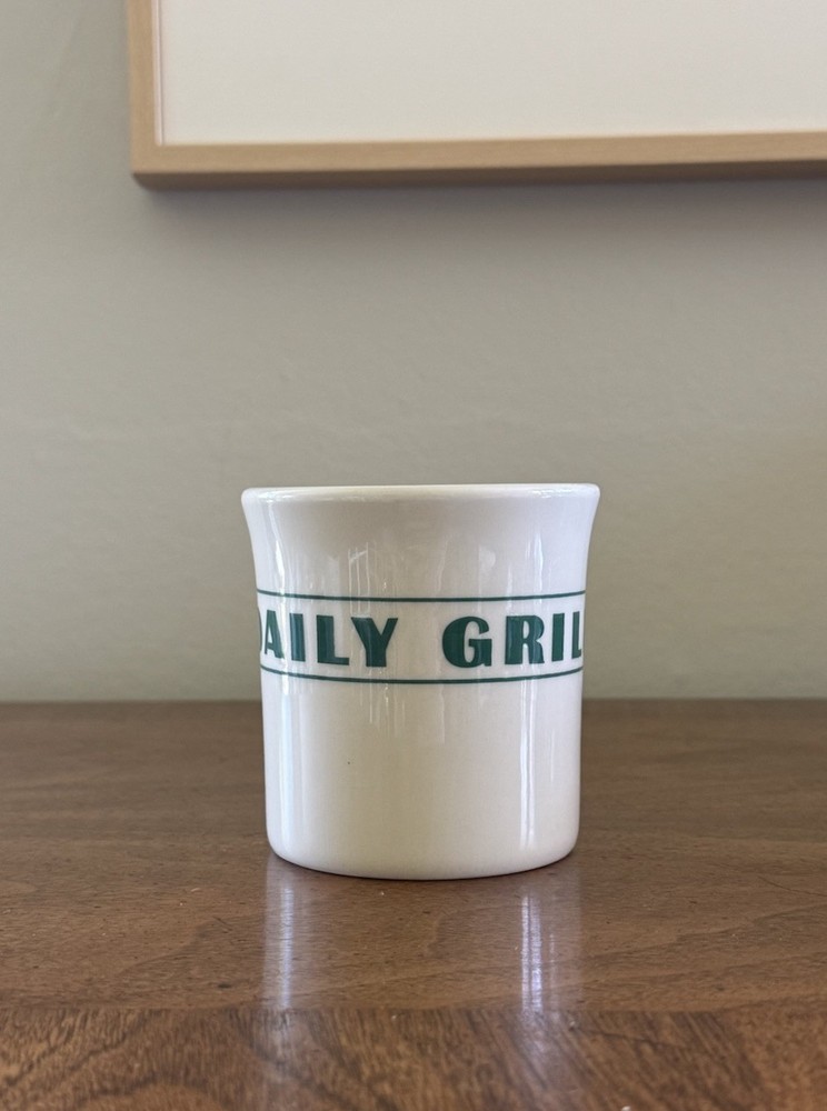 Vintage DAILY GRIND Homer Laughlin Heavy Diner Coffee Tea Mug Cup, 9oz USA Made