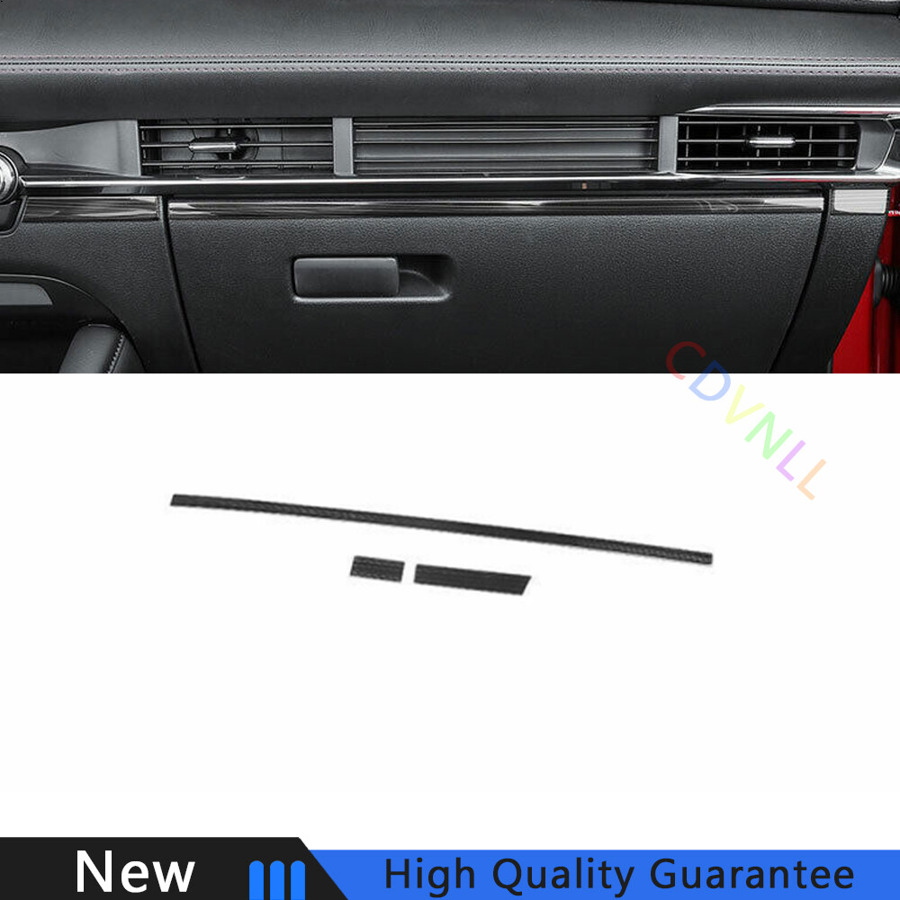 For Mazda 3 Axela 2020-2021 Black Titanium Central Console Instrument Strip Trim