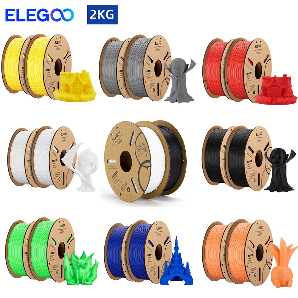 2KG/2pcs ELEGOO PLA Filament 3D Printer Material 1.75mm For FDM 3D Printer LOT