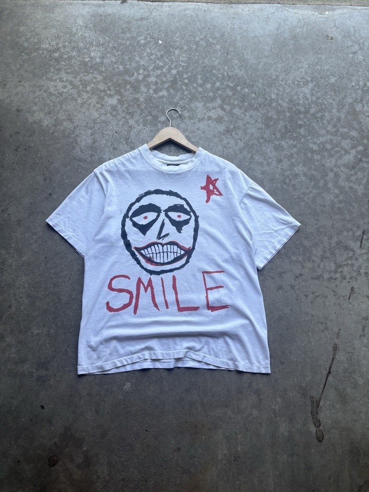 Vintage Smashing Pumpkins “SMILE” 1993 Rolling Invasion T-Shirt Mens Large GRAIL