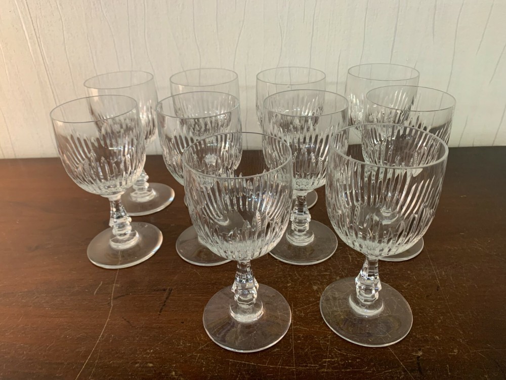 21 Water Glasses Model Liane In Crystal From SAINT LOUIS (Price Per Unit)