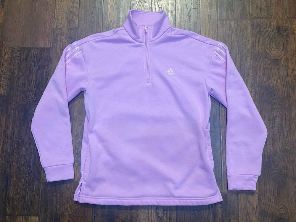 Adidas 1/4 Zip Pullover Womens Small Mock Neck Fleece Pockets Activewear Golf