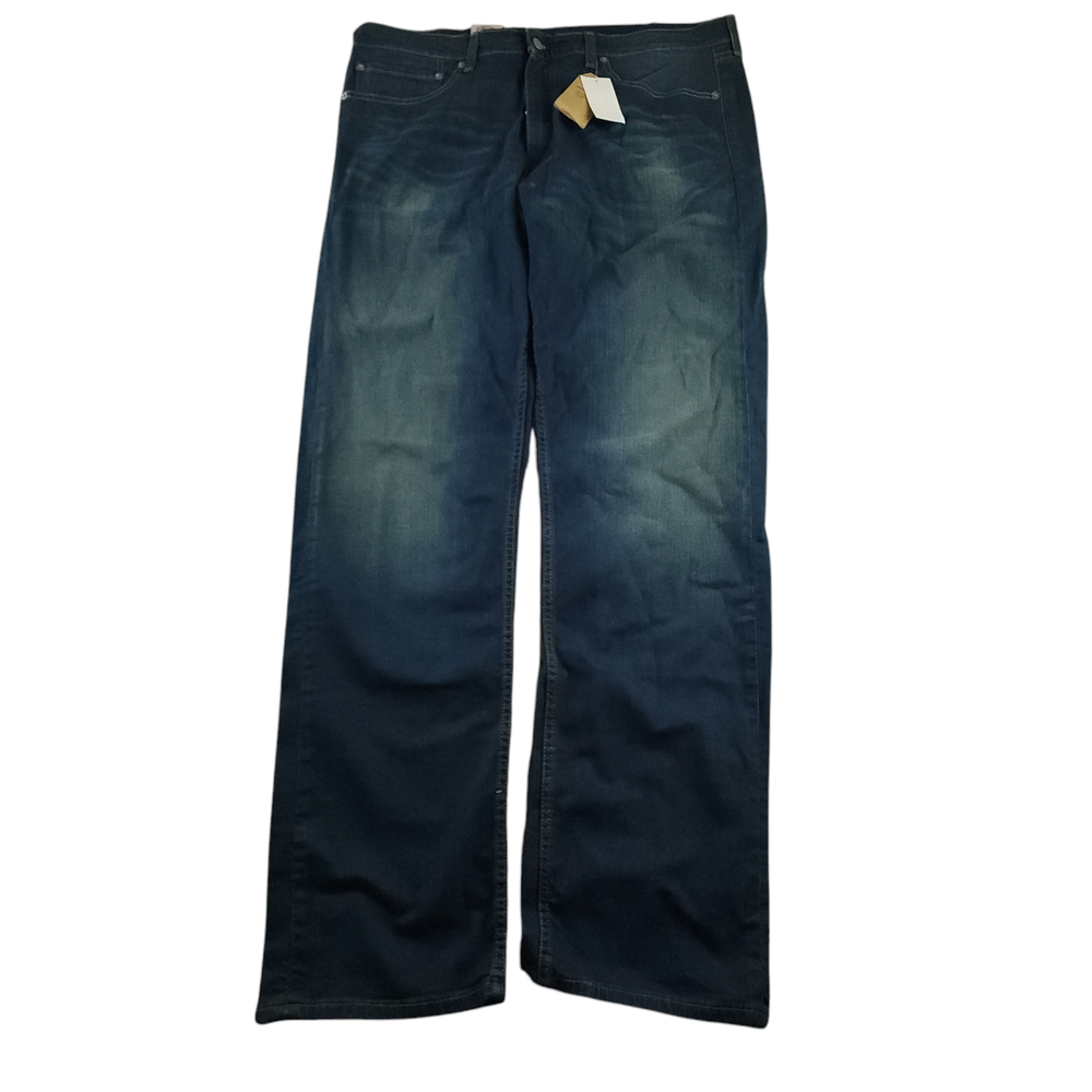 Levis 505 Jeans 38x34 Mens High Waisted Straight Leg Regular Fit Stretch Rinse