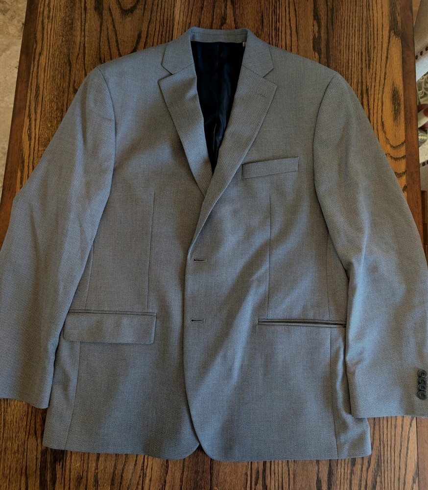 MICHAEL KORS Mens 44R Blue Plaid/Check Soft Blazer Sport Coat Suit Jacket