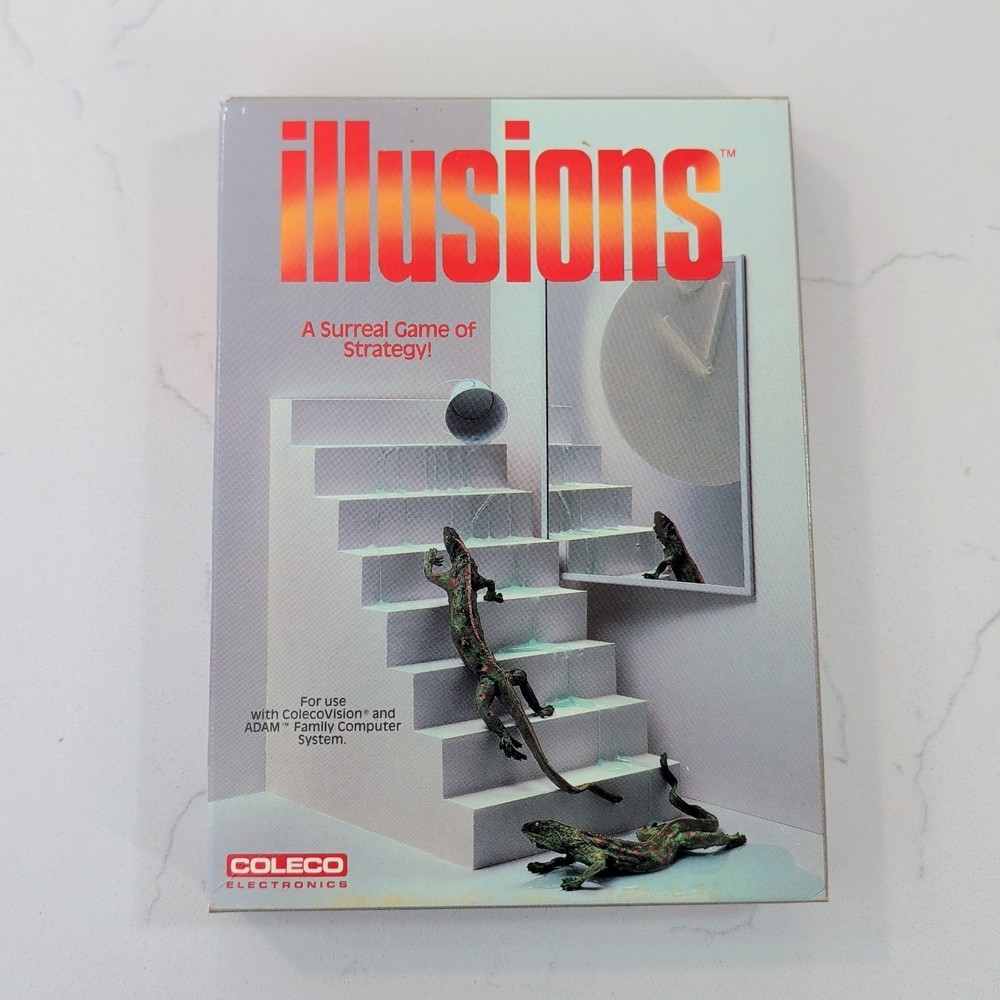 Illusions - (Colecovision, 1984) Box, Manual, Key, & Cartridge