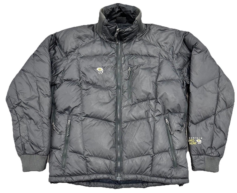 Mountain Hardwear Down Puffer Jacket Mens L Black Full Zip Outdoor Coat