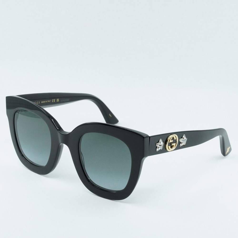 Authentic GUCCI GG0208S 001 Black/Grey Gradient Sunglasses 49-28-140 New