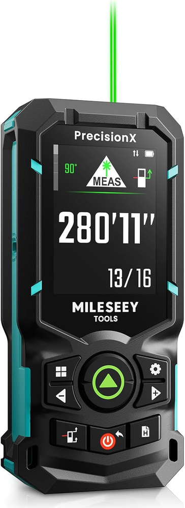 S50 Green-Beam Laser Distance Measure - 400Ft Laser Measure, P2P, Side-Laser Ali