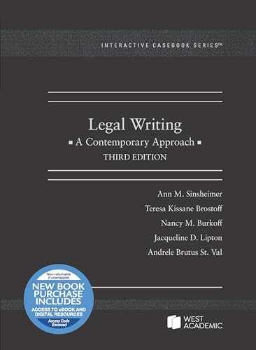 Legal Writing, A - Paperback, by Sinsheimer Ann; Brostoff - Acceptable n
