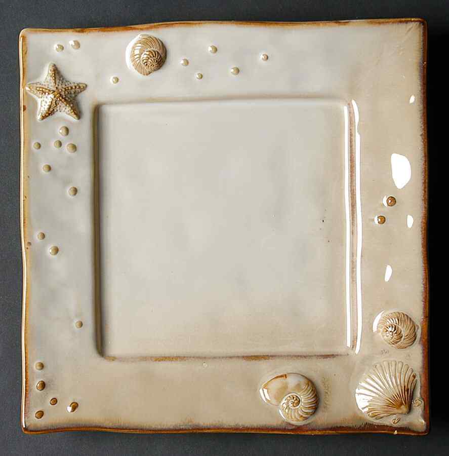 Sonoma Home Seaside Tan Square Salad Plate 8346158