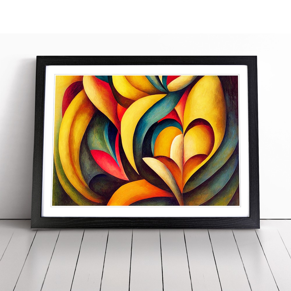 Unique Love Heart Abstract Wall Art Print Framed Canvas Picture Poster Decor