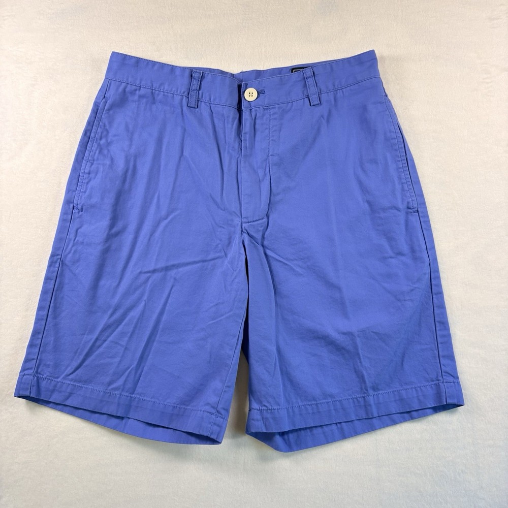 Vineyard Vines Club Shorts Mens 30 Blue Chino Flat Front Cotton Preppy