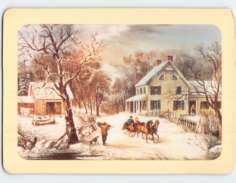 Postcard Countryside Winter Scene