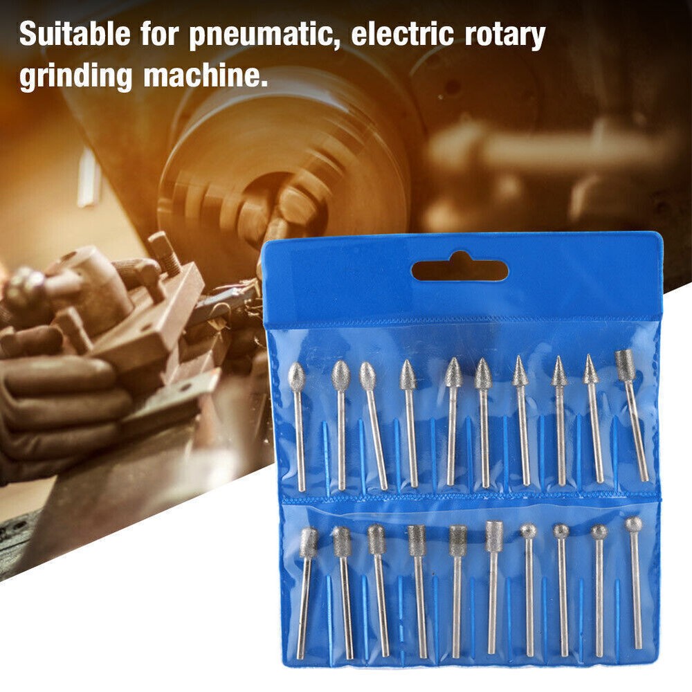20pcs/set Corundum Diamond Grinding Polishing Drill Bit Buffing Wheel for Rotary