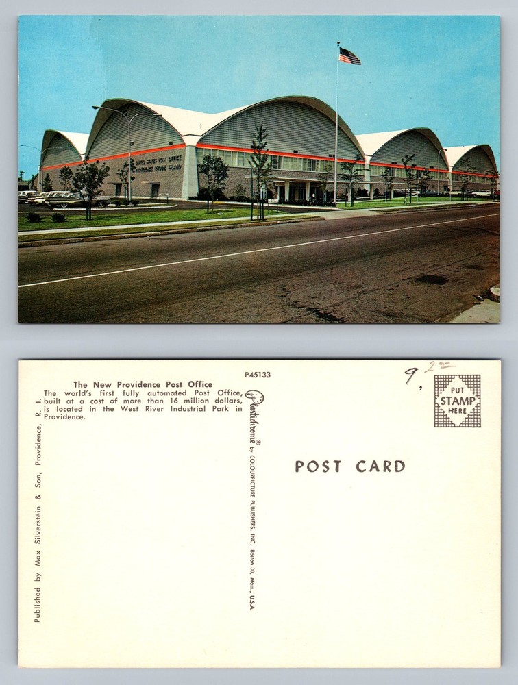 Providence, RI-Rhode Island, New Post Office Street View PC Vintage Postcard