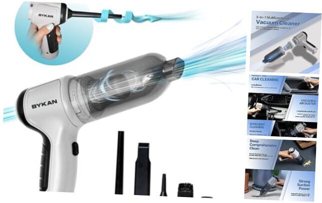 Powerful 120W 38K RPM Handheld Vacuum for Cars Mini Portable Cleaner