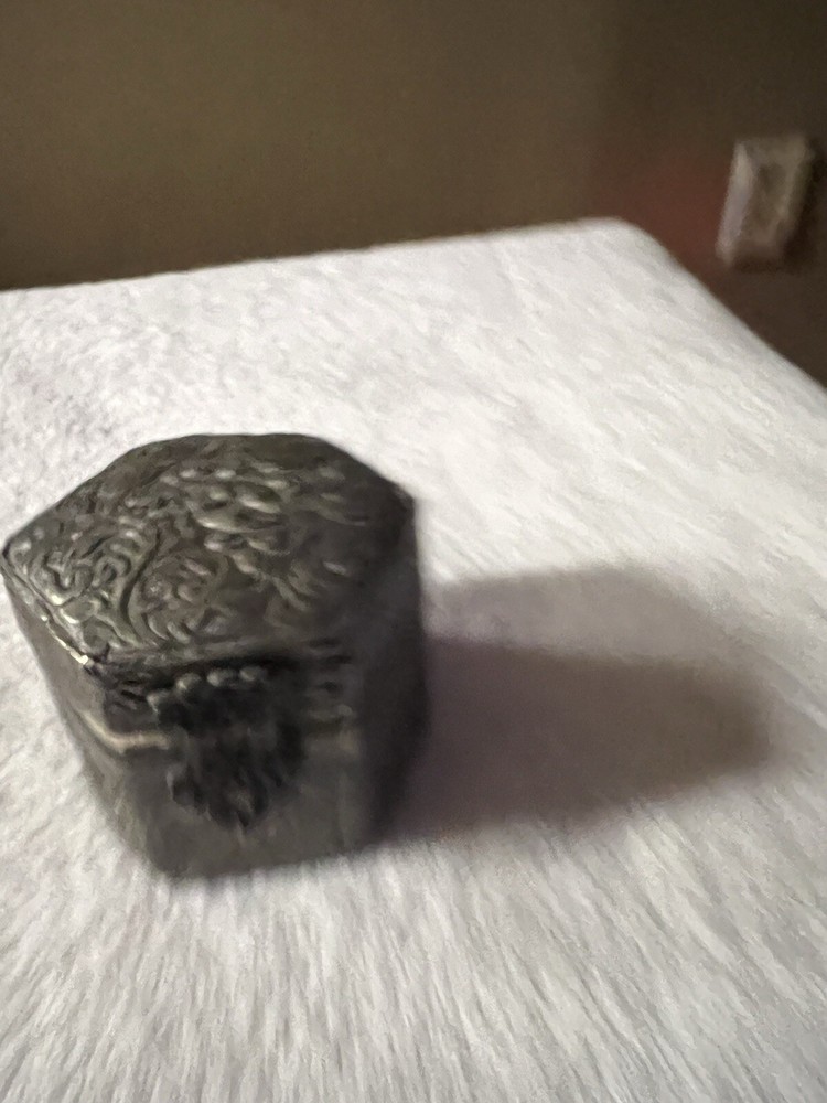 Vintage Trinket Silver Plated Decorative  Box From India