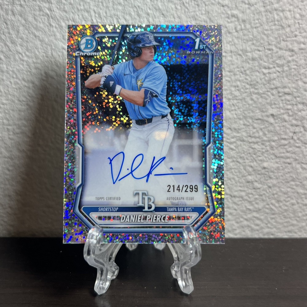 2026 1st Bowman Chrome Speckle Refractor Daniel Pierce Auto /299 RC SP Rays